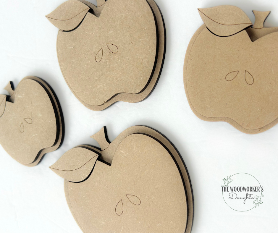 Apple Embellishment Packs – Wood Cuts