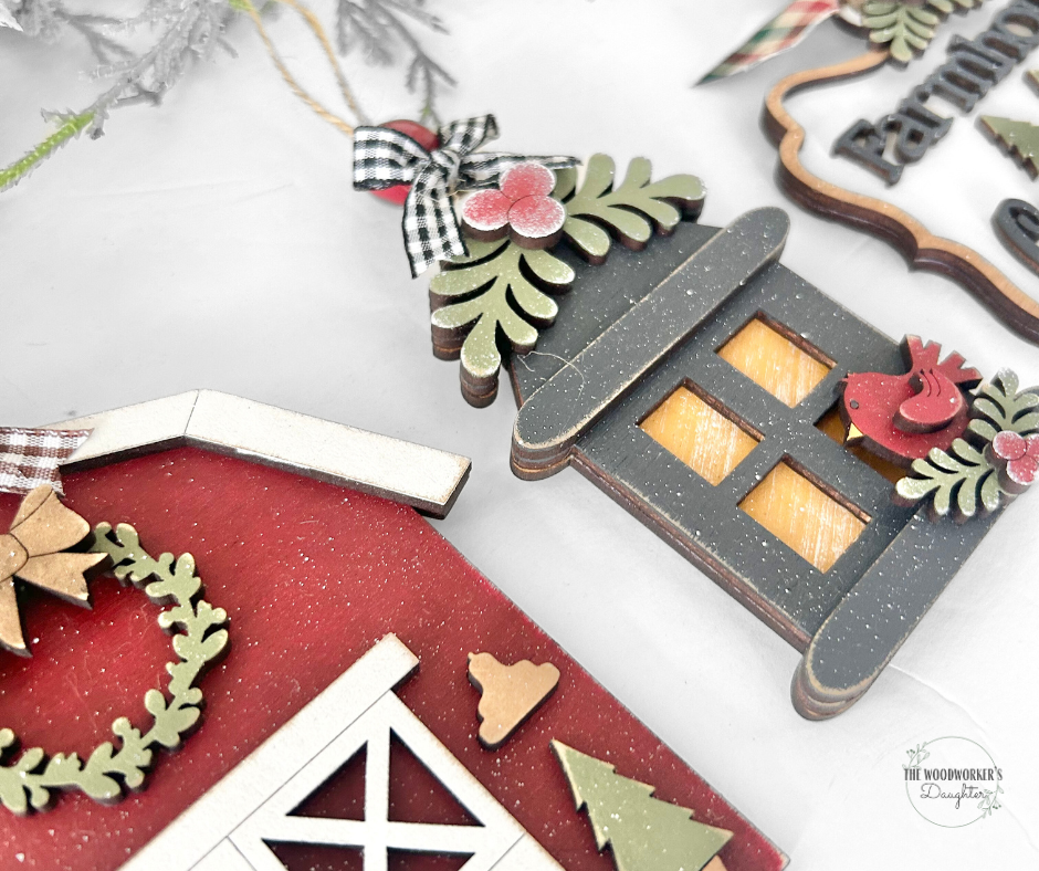 Farmhouse Wood Ornament Collection