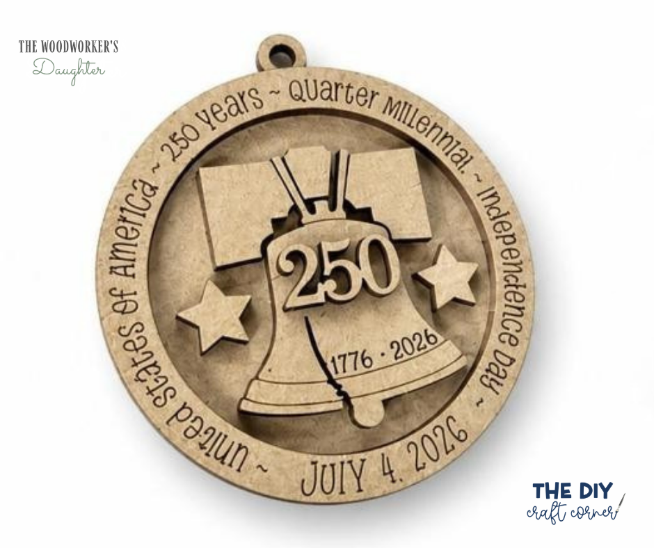 America 250 Ornament – Wood Cuts