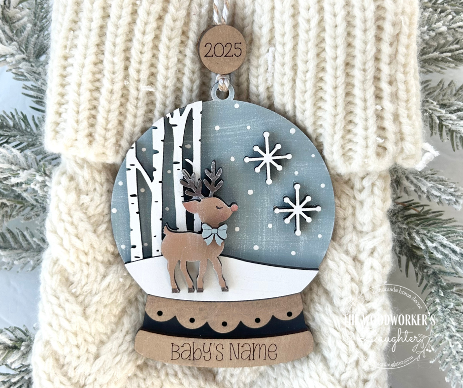 Baby Deer's First Christmas - Personalized Ornament