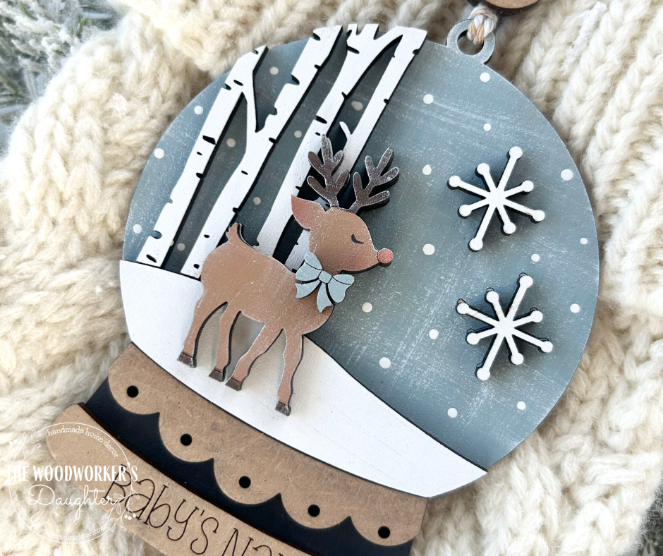 Baby Deer's First Christmas - Personalized Ornament