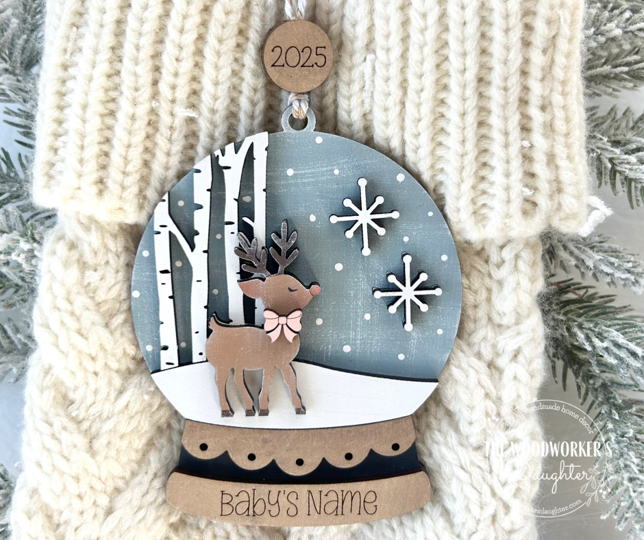 Baby Deer's First Christmas - Personalized Ornament