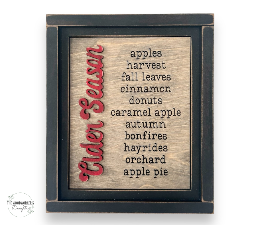 Cider Season Insert for Interchangeable Farmhouse Frame