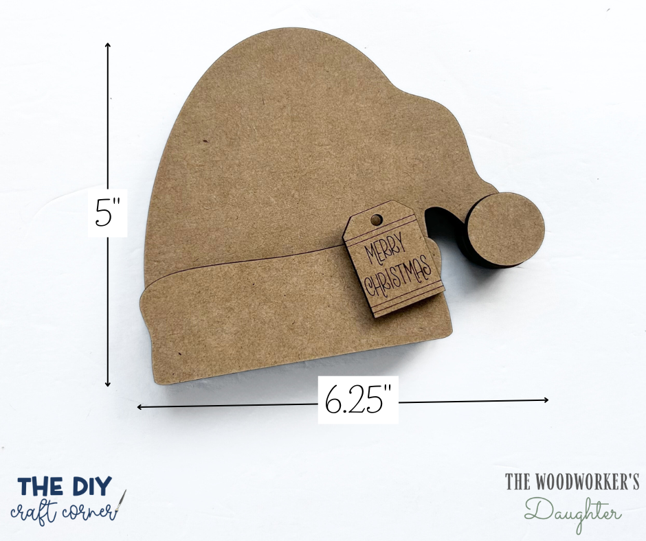 LIMITED EDITION - Chunky Santa Hat Shelf Sitter – Wood Cuts