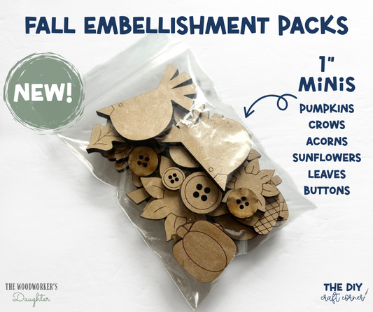 Fall Embellishment Packs – Wood Cuts