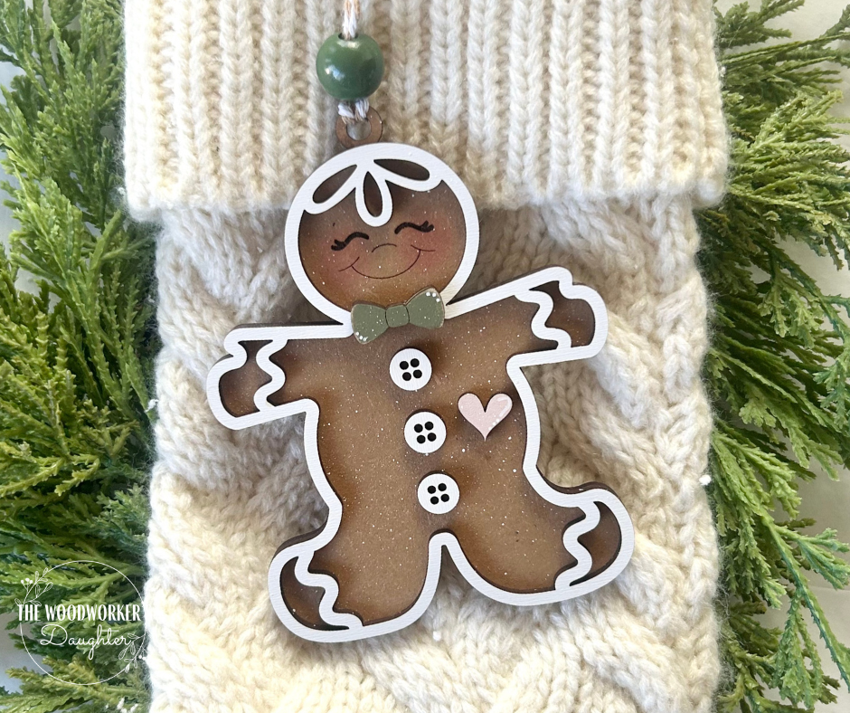 Gingerbread Man Wood Ornament