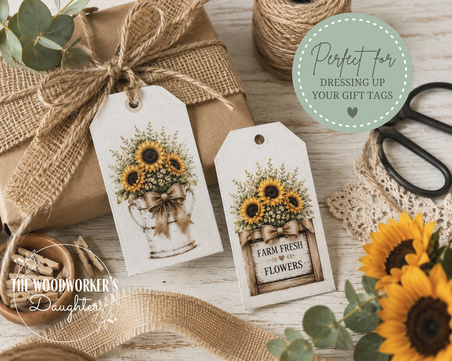 Sunflower Market Printable Collection | Sunflower Graphics for Wood Crafts, Decoupage & DIY Decor