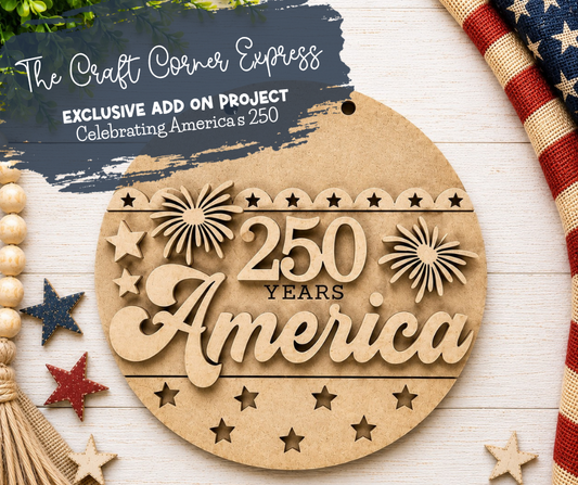 America 250 Wood Cut Add-On