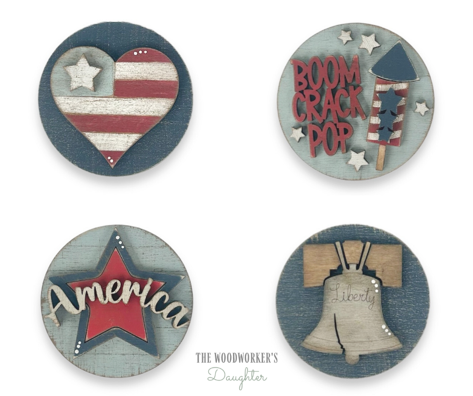 Patriotic 3" Interchangeable Inserts