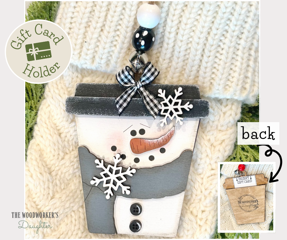 Cocoa Cup Character Ornament and Gift Card Holders