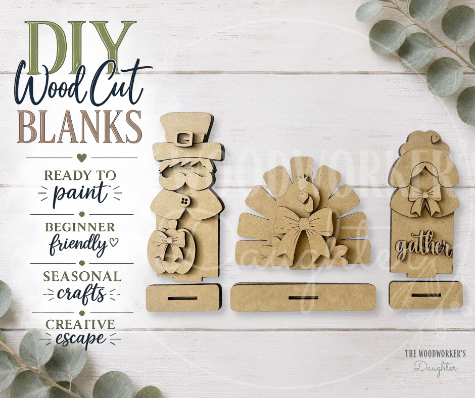 Harvest Friends Shelf Sitters – Wood Cuts