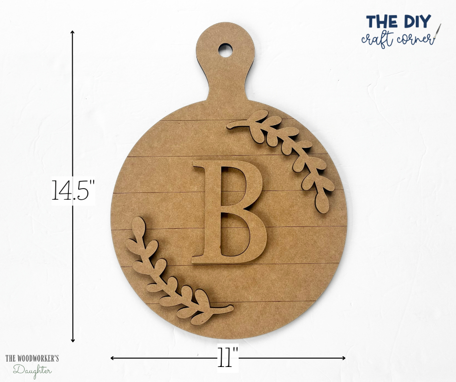 Monogrammed Cutting Board – Wood Cuts