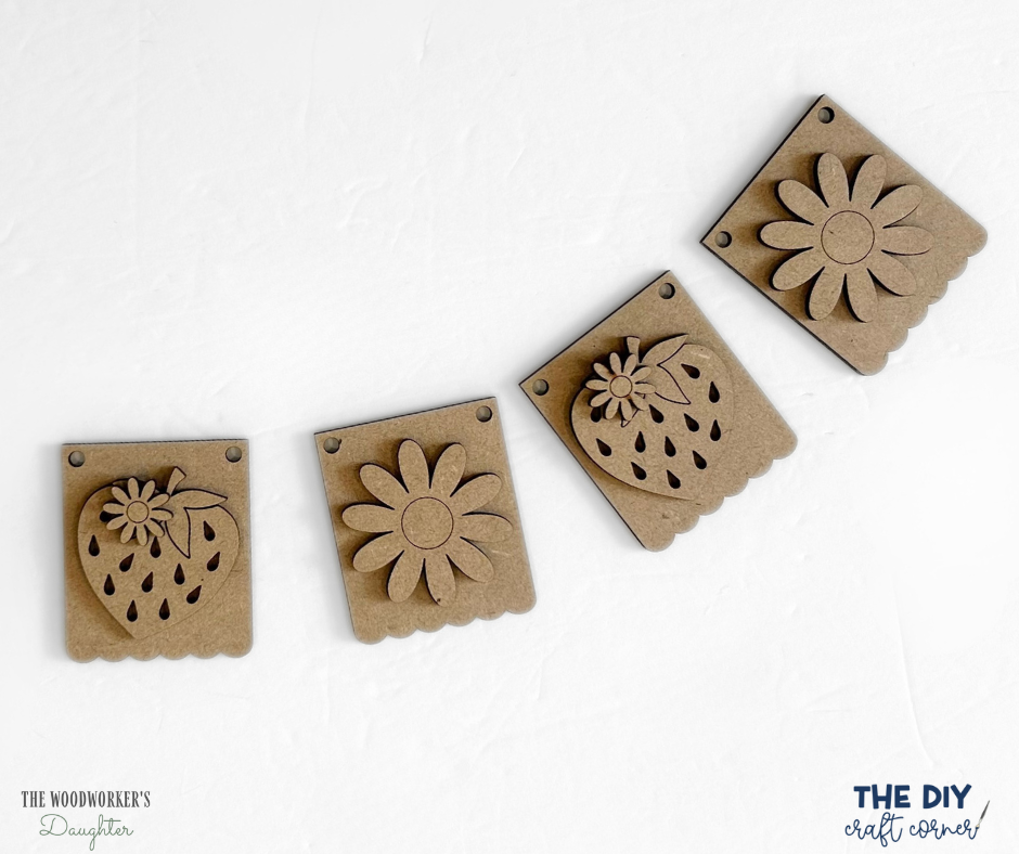 Sweet Summer Strawberry Tiered Tray Set – Wood Cuts
