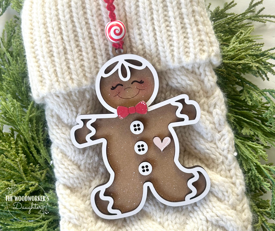 Gingerbread Man Wood Ornament