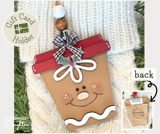 Cocoa Cup Character Ornament and Gift Card Holders