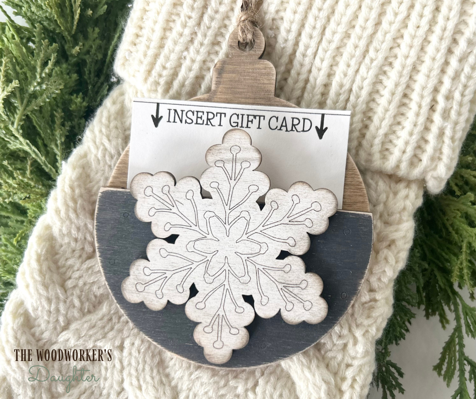 Snowflake Ornament and Gift Card Holder