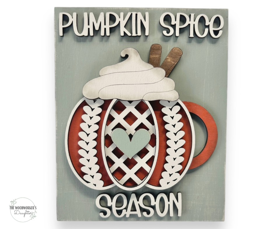 Pumpkin Spice Season Insert for Interchangeable Farmhouse Frame