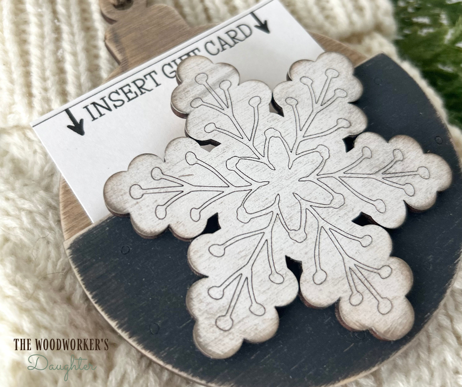 Snowflake Ornament and Gift Card Holder