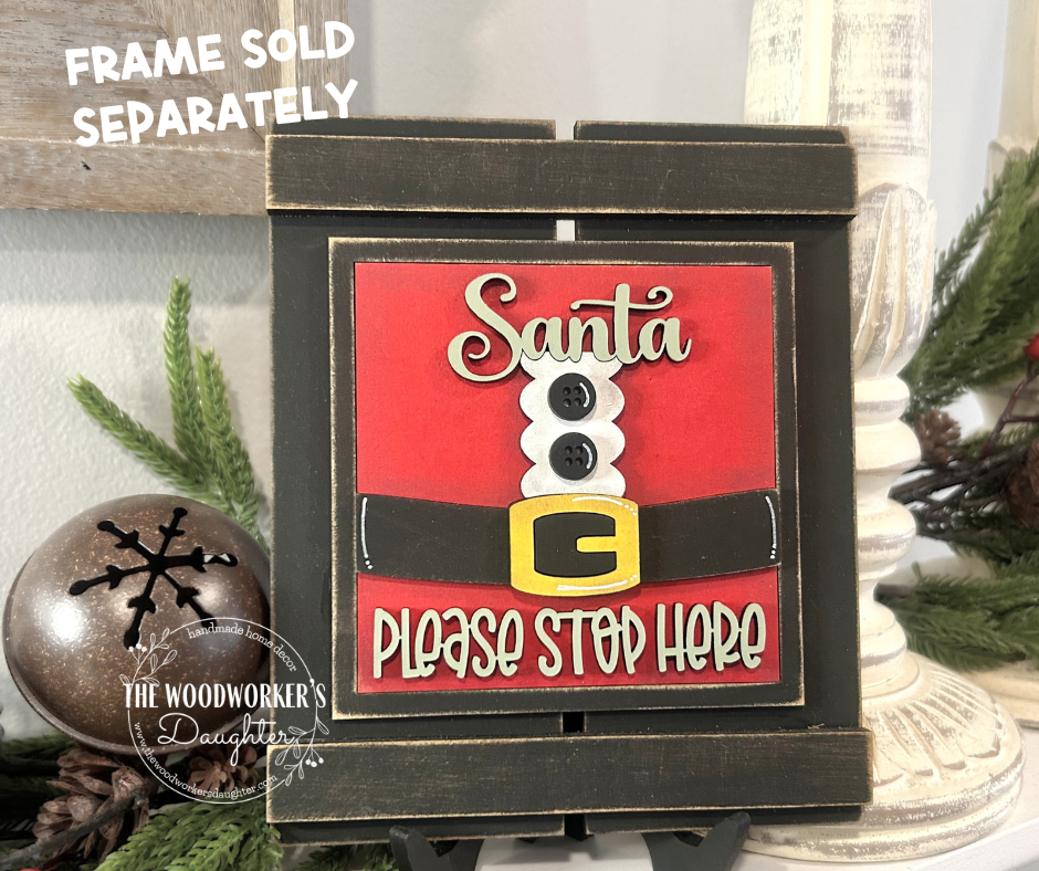 Santa Insert Santa Believe Interchangeable Inserts – The Woodworker's Daughter