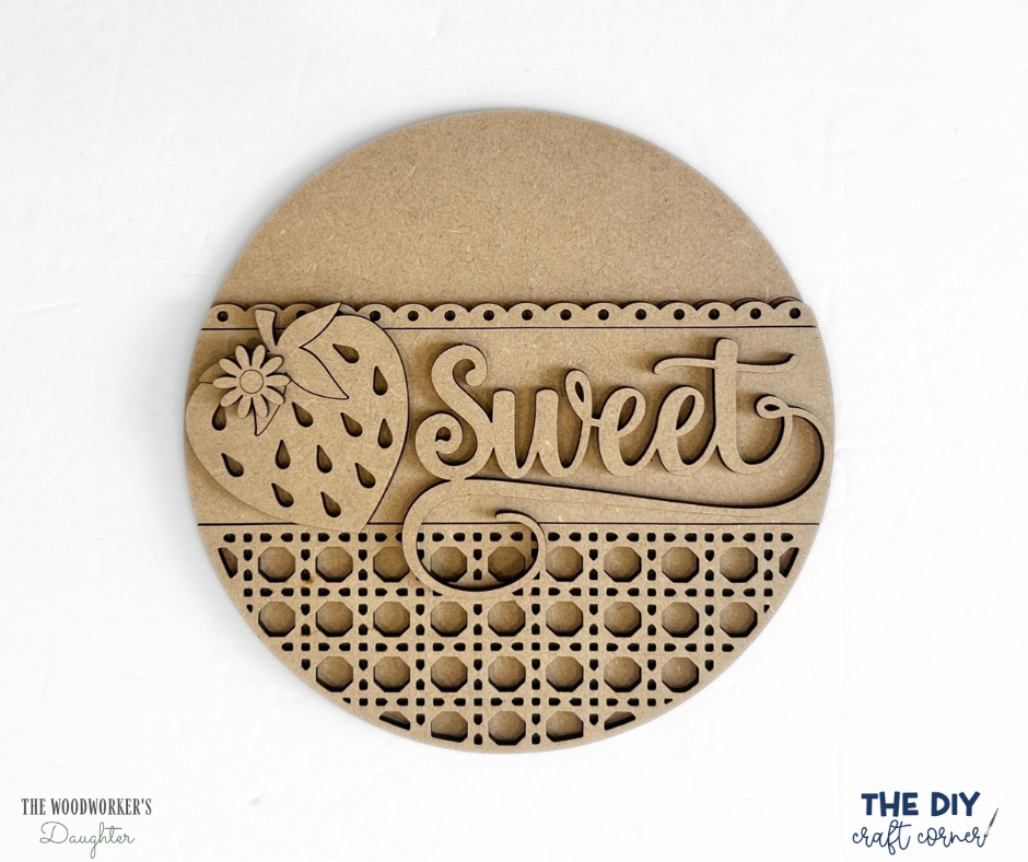 Sweet Summer Strawberry Tiered Tray Set – Wood Cuts