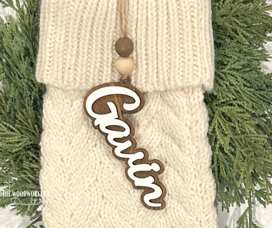 Personalized Name Stocking Tag