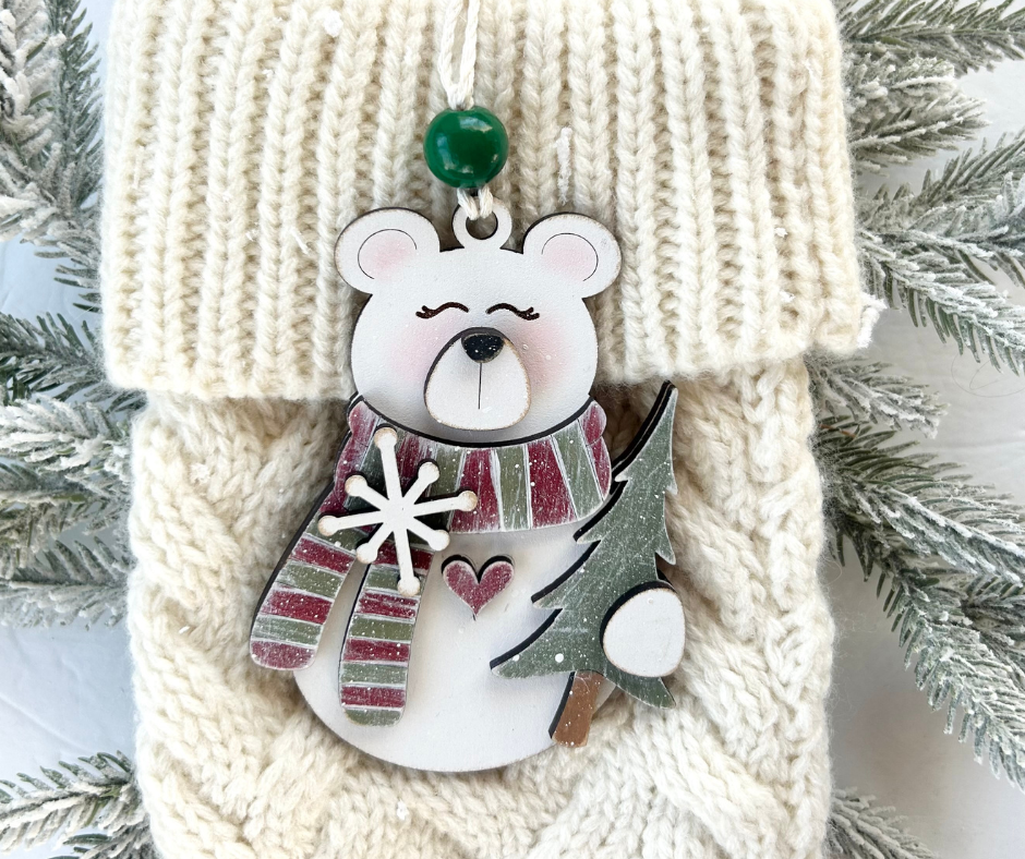 Cozy Christmas Bear Ornament