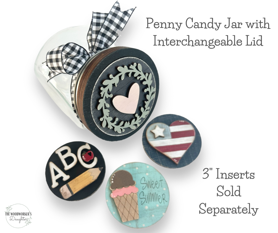 Candy Jar with Interchangeable Lids