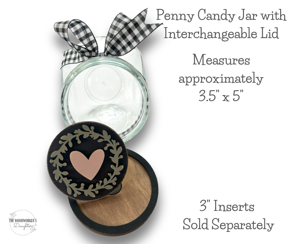 Candy Jar with Interchangeable Lids