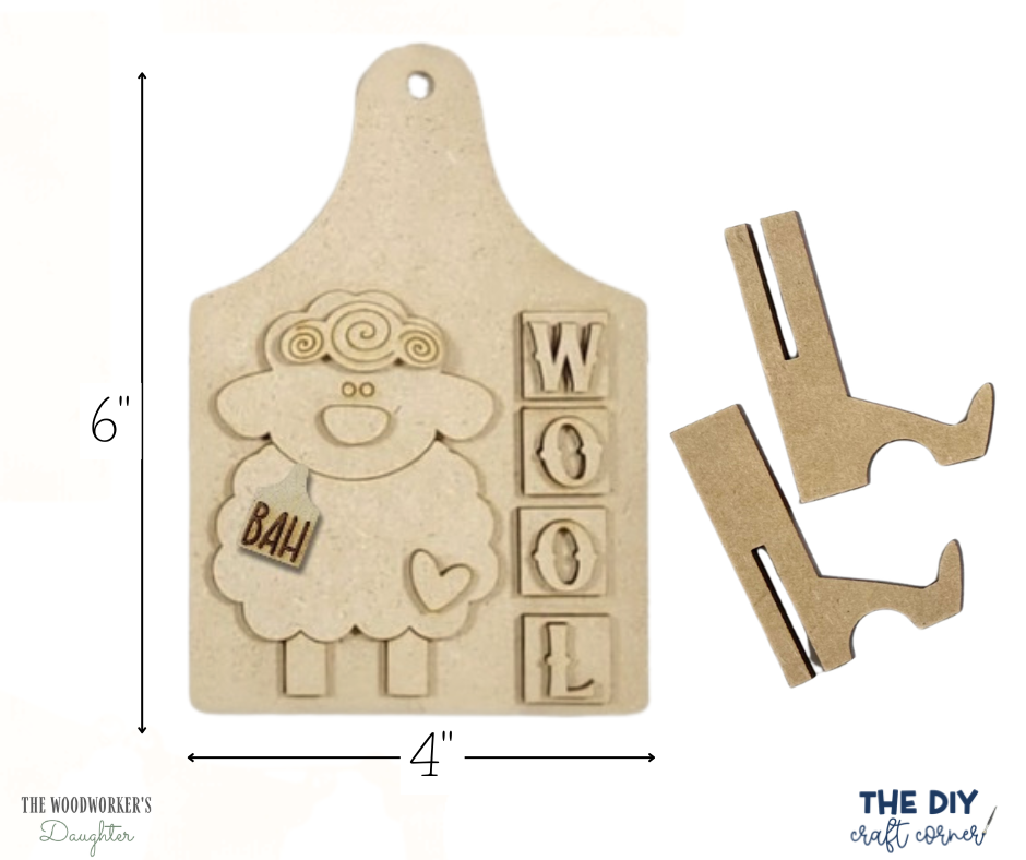 Farmhouse Keepsakes Tray Decor Set – Wood Cuts