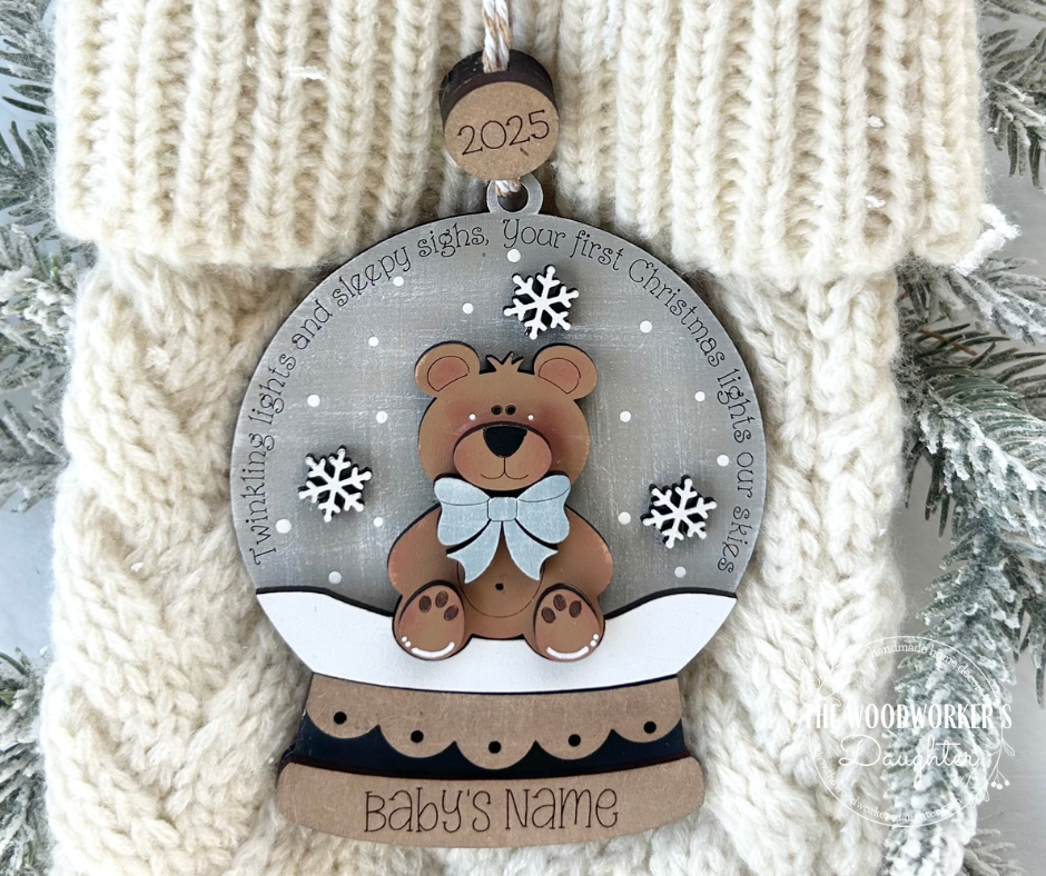 Baby Bear First Christmas - Personalized Ornament