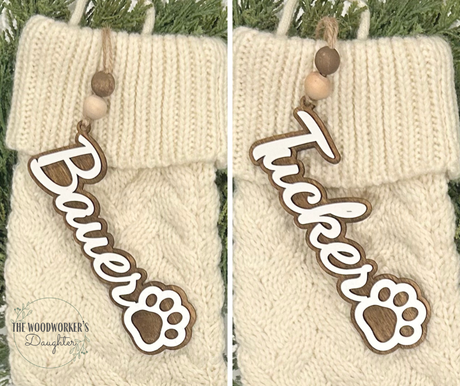 Personalized Name Stocking Tag