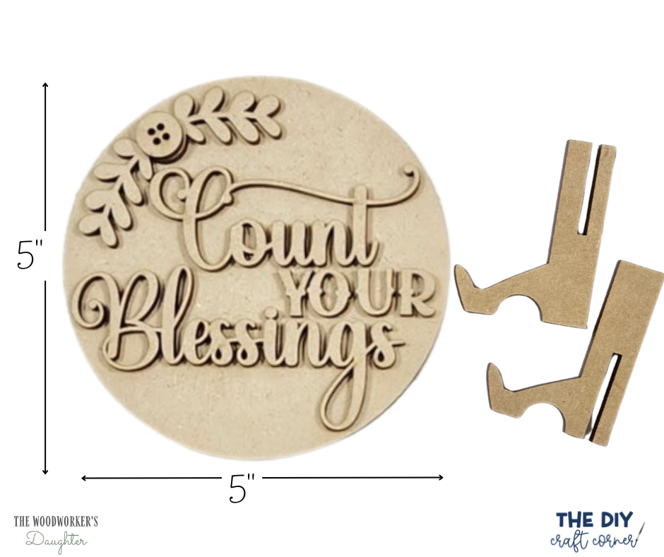 Farmhouse Keepsakes Tray Decor Set – Wood Cuts