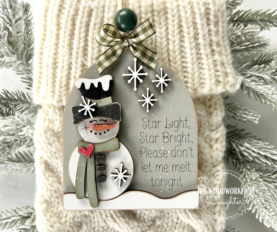 Star Light Star Bright Snowman Ornament