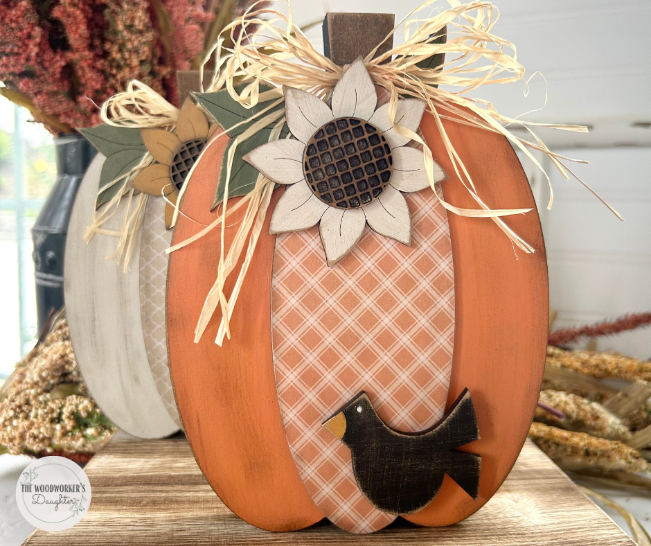 Chunky Pumpkin Shelf Sitter