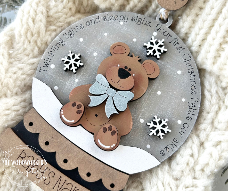 Baby Bear First Christmas - Personalized Ornament