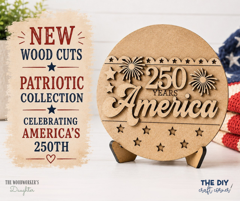 America 250 Tabletop Decor – Wood Cuts