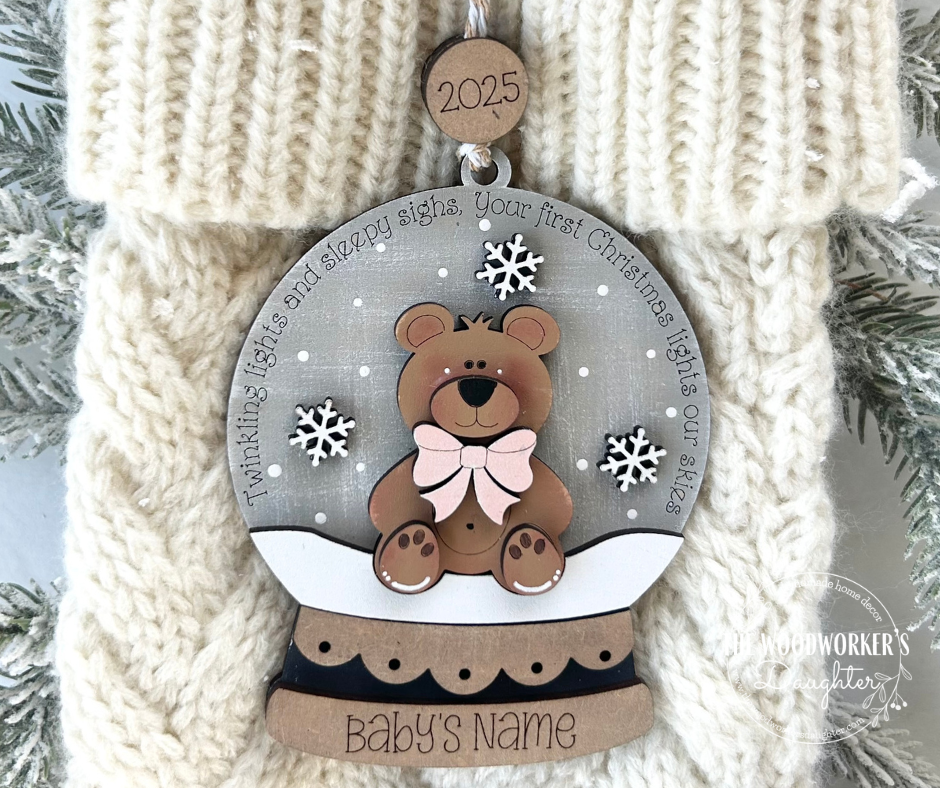 Baby Bear First Christmas - Personalized Ornament