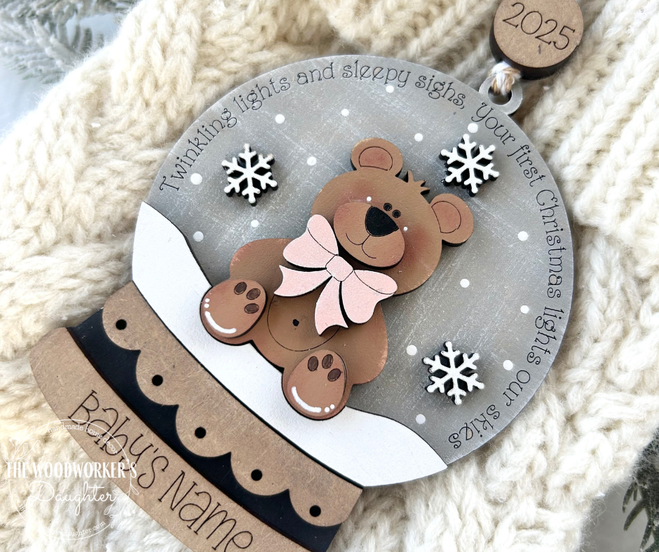 Baby Bear First Christmas - Personalized Ornament