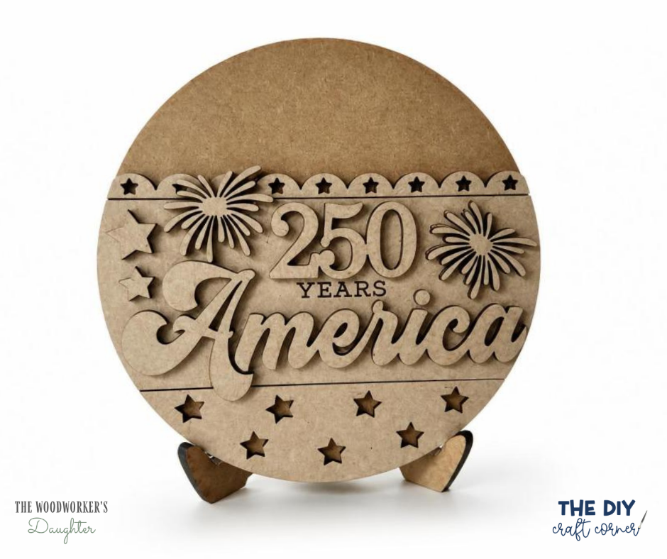 America 250 Tabletop Decor – Wood Cuts