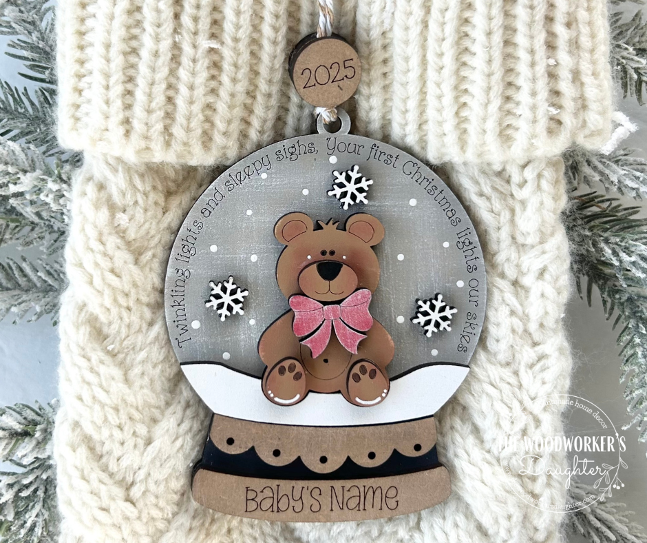 Baby Bear First Christmas - Personalized Ornament