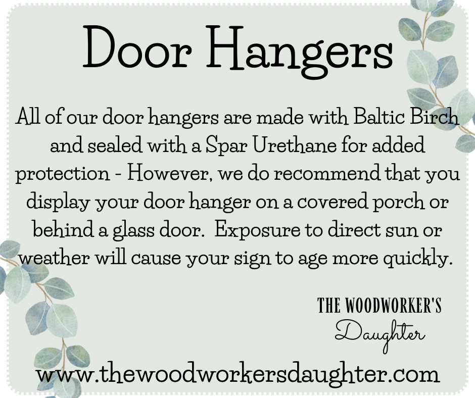 Interchangeable Welcome Door Hanger 18"