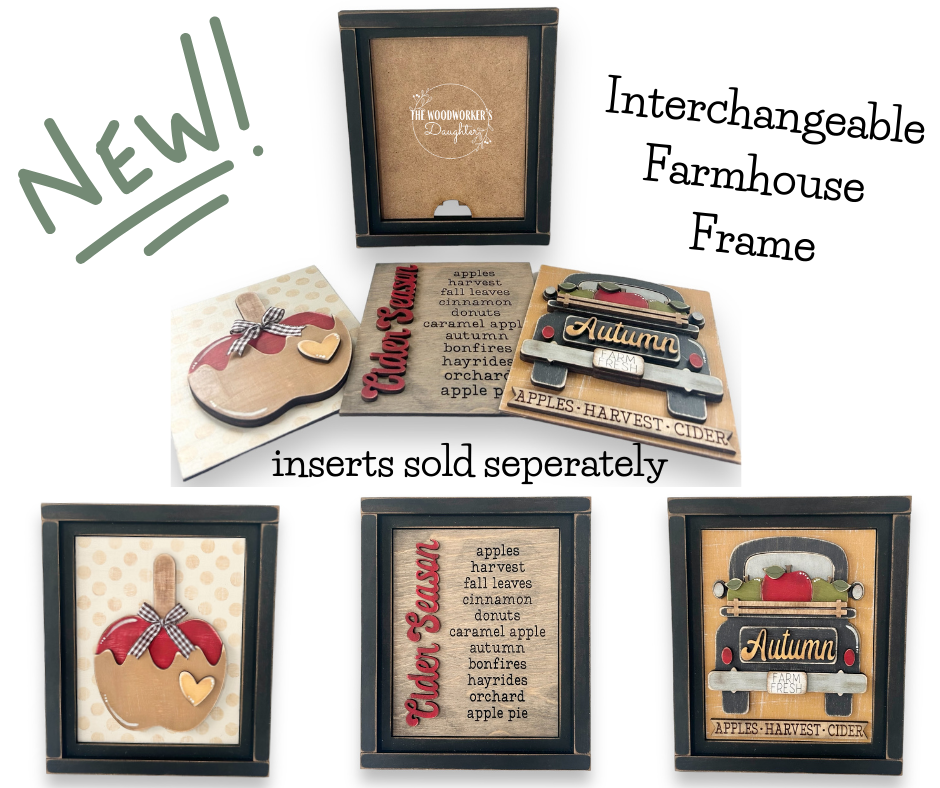 Winter Cabin Insert for Interchangeable Farmhouse Frame