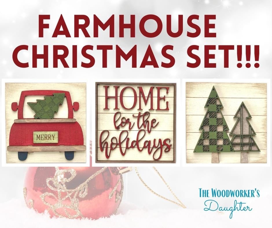 Interchangeable FARMHOUSE CHRISTMAS Insert Set