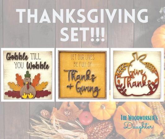 Interchangeable THANKSGIVING Insert Set