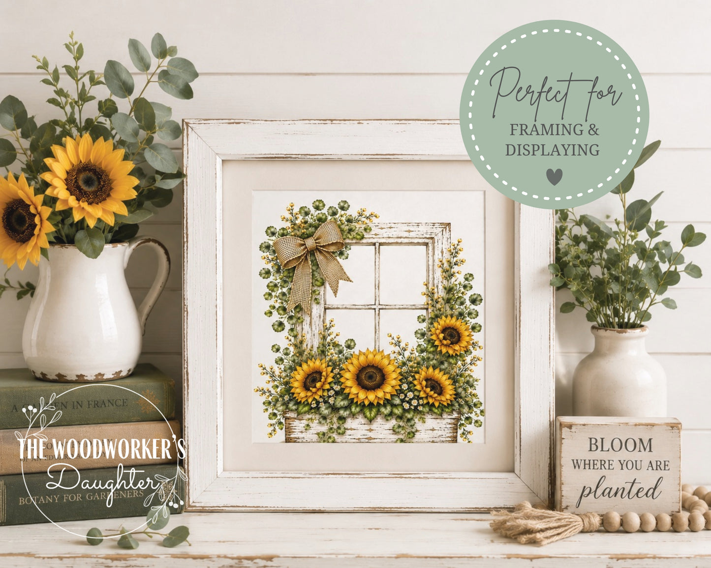 Sunflower Market Printable Collection | Sunflower Graphics for Wood Crafts, Decoupage & DIY Decor