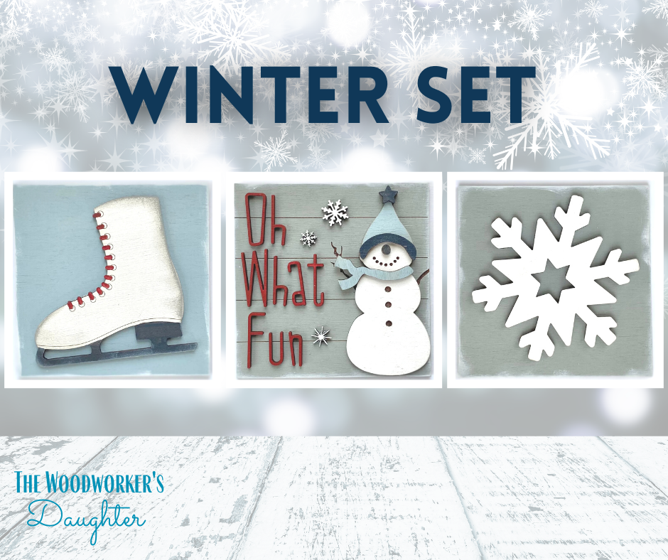 Interchangeable WINTER - OH WHAT FUN Insert Sets