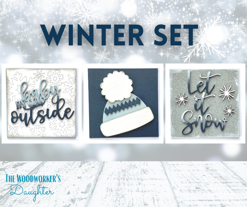 Interchangeable WINTER - LET IT SNOW Insert Set