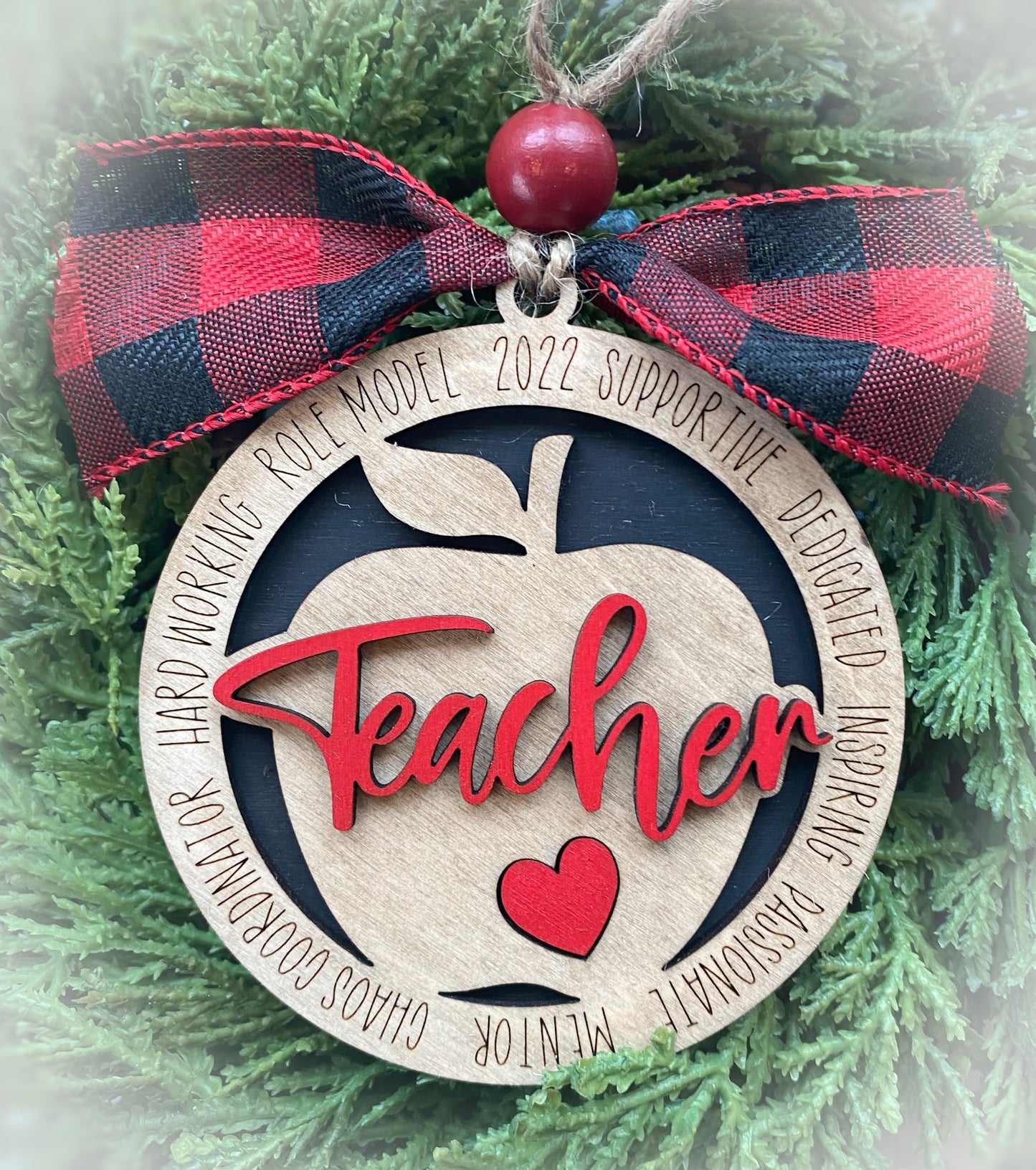 Teacher Wood Ornament